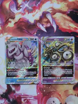 Pokemon VSTAR Lot X2 Origin Forme Palkia VSTAR 040/189 Unown VSTAR 066/195 NM - Image 2