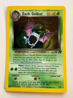 Dark Golbat (7) Holo Rare Team Rocket 07/82 - Pokemon TCG - Image 1