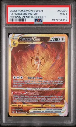 2023 POKEMON SWORD & SHIELD CROWN ZENITH SECRET FULL ART/ARCEUS VSTAR PSA 9 - Image 1