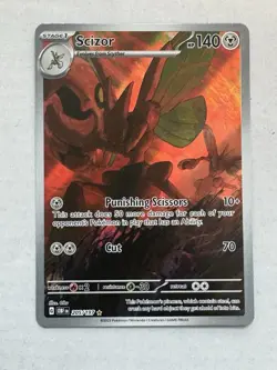 Pokemon TCG Scizor 205/197 Obsidian Flames Illustration Rare NM - Image 1