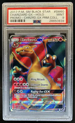 2017 Pokemon SM Black Star Promos Charizard Full Art #SM60 PSA 9 - Image 1
