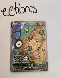 Pokemon TCG Silver Tempest Unown V 177/195 Ultra Rare Alternative Art - Image 2