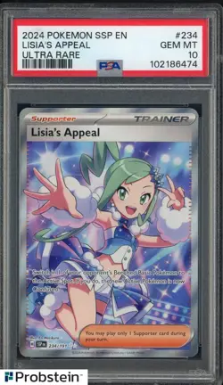 2024 Pokemon SSP En Ultra Rare #234 Lisia's Appeal PSA 10 GEM MINT - Image 1