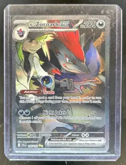 2025 Pokemon Journey Together N's Zoroark ex Full Art #185/159 - Image 1