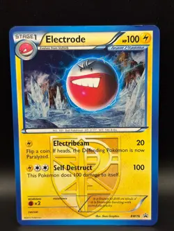 Pokemon TCG Electrode BW76 PROMO Team Plasma 2013 Black & White Black Star Holo - Image 1