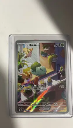 Pokemon Bulbasaur Illustration Rare Full Art Holo Sv07: Stellar Crown 143/142 - Image 1