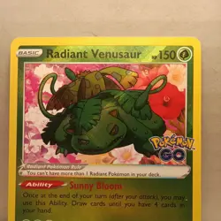 Pokemon Radiant Venusaur 004/078 Pokemon GO Holo NM/M - Image 2