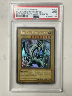 🐉 🔥 Yugioh Blue-Eyes White Dragon LOB-001 (2002) Vintage Unlimited PSA 9 Mint - Image 1