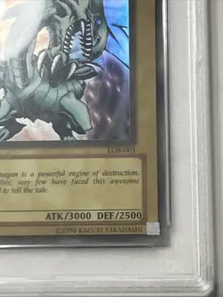 🐉 🔥 Yugioh Blue-Eyes White Dragon LOB-001 (2002) Vintage Unlimited PSA 9 Mint - Image 3
