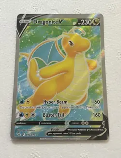 Dragonite V (Full Art) Holo 076/078 Pokemon GO NM - Image 1