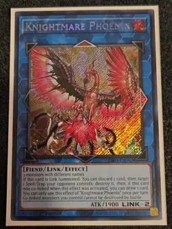 Yugioh! Knightmare Phoenix RA03-EN042 - Secret Rare NM/M Quarter Century Bonanza - Image 1