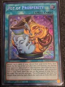 Yugioh! Pot of Prosperity MP22-EN037 Secret Rare 1st Edition NM - Image 1