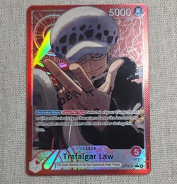 Trafalgar Law Leader Holo OP14-001 One Piece CCG Card - Image 1