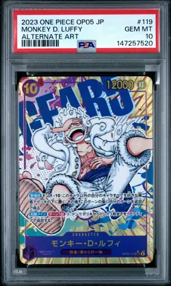 2023 ONE PIECE JAPANESE OP05-AWAKENING OF THE NEW ERA MONKEY D. LUFFY PSA 10 - Image 1
