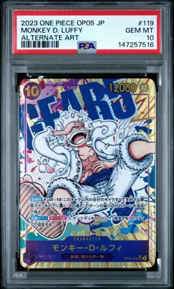 2023 ONE PIECE JAPANESE OP05-AWAKENING OF THE NEW ERA MONKEY D. LUFFY PSA 10 - Image 1