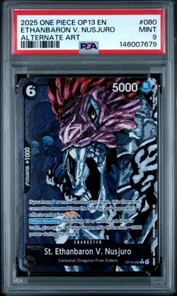 2025 ONE PIECE OP13-CARRYING ON HIS WILL ALT ART ST. ETHANBARON V. NUSJURO PSA 9 - Image 1