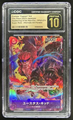 2023 One Piece Japanese Eustass "Captain" Kid Super Rare Alt Art OP05-074 CGC 10 - Image 1