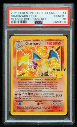 Charizard #4/102 Celebrations PSA 10 Pokemon Card - Image 1