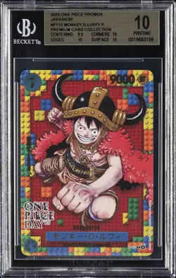 2025 ONE PIECE PROMOS PREMIUM CARD COLLECTION JAPANESE MONKEY D. LUFFY BGS 10 - Image 1