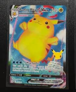 Pokemon Celebration Pikachu Card Lot Of 5. Flying Surfing V VMAX Pikachu Cards 1 - Image 5