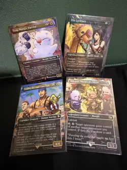 LOT of 4 Chocobo Track Foil Cards! Mint Condition. Wakka, Tifa, Mog, Stiltzkin! - Image 1