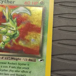 Rocket's Scyther 13/132 Gym Heroes Unlimited Holo Rare Pokemon Card MP See Pics - Image 3