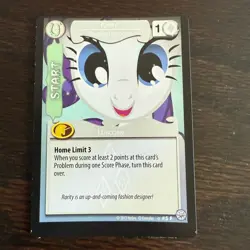 My Little Pony CCG Rarity Dazzling Fashionista Start/Boosted Card Alpha 5F Rare - Image 1