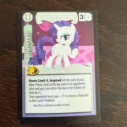 My Little Pony CCG Rarity Dazzling Fashionista Start/Boosted Card Alpha 5F Rare - Image 2