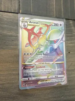 Pokemon Arceus VSTAR TCG Holo Card Brilliant Stars 176/172 Rainbow Secret Rare - Image 2