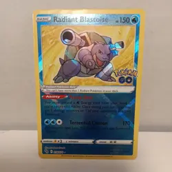 Pokemon Card TCG - Radiant Blastoise 018/078 Radiant Holo Rare - Pokemon GO - Image 1