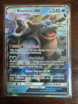 Pokemon TCG Blastoise GX Holo Ultra Rare Card 35/214 Sm-Unbroken Bonds Near mint - Image 1