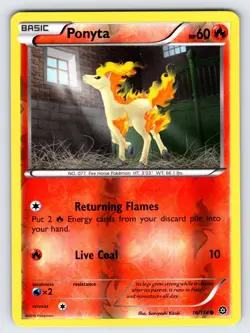 Ponyta 16/114 2016 XY Steam Siege Pokemon Card TCG Reverse Holo Common - VLP - Image 1