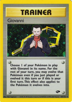 Giovanni 18/132 Gym Challenge Holo Rare Vintage NM Pokemon Card - Image 1