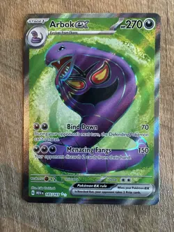 Pokemon TCG Arbok EX Full Art Ultra Rare Card 185/165 NM/M Condition - Image 1