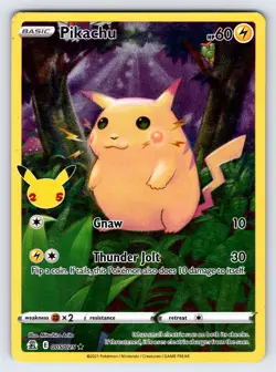 Pikachu 005/025 2021 Celebrations Set Pokemon Card Arita Ultra Rare Holo - Lp/Mp - Image 1