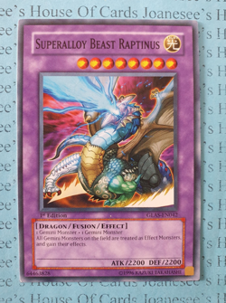 GLAS-EN042 Superalloy Beast Raptinus Yu-Gi-Oh Card 1st Edition - Image 1