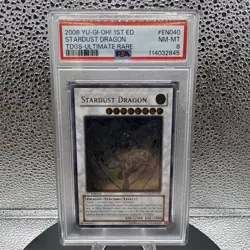 Yu-Gi-Oh! Stardust Dragon TDGS-EN040 1st Edition Ultimate Rare PSA 8 2008 - Image 1