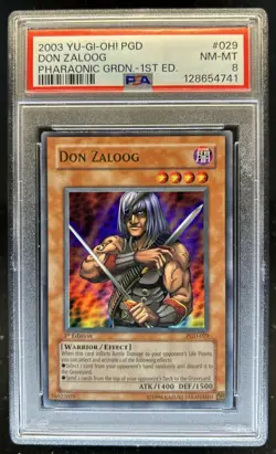 2003 Yu-Gi-Oh Pharaonic Guardian 1st Edition Don Zaloog #PGD-029 PSA 8 - Image 1