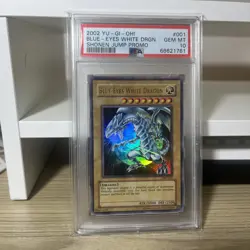 2002 YU-GI-OH! SHONEN JUMP PROMO #001 BLUE-EYES WHITE DRAGON PSA 10 - Image 1
