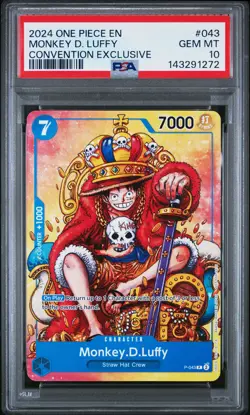 2024 ONE PIECE PROMOS CONVENTION EXCLUSIVE #043 MONKEY D. LUFFY PSA 10 - Image 1