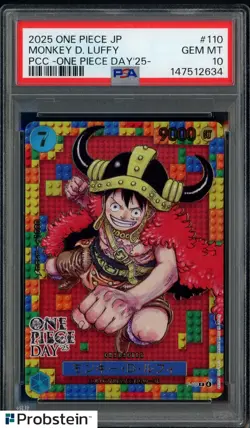 2025 One Piece JPN PCC One Piece Day '25 #110 Monkey D. Luffy PSA 10 GEM MINT - Image 1