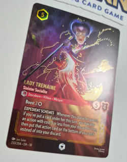 Disney Lorcana Whispers Enchanted Lady Tremaine Sinister Socialite Rare - Image 3