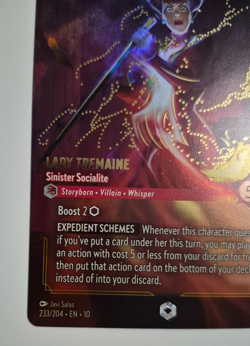 Disney Lorcana Whispers Enchanted Lady Tremaine Sinister Socialite Rare - Image 5
