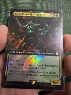 MINT Frank Horrigan Borderless Surge Foil, Fallout MTG Card, LOOK! - Image 1