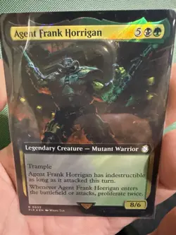 MINT Frank Horrigan Borderless Surge Foil, Fallout MTG Card, LOOK! - Image 3