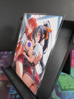 Akeno & Rias High School DxD Custom Art Card NM Anime Sexy Waifu Collectible - Image 2