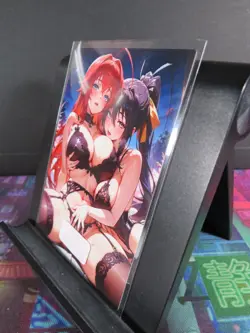 Akeno & Rias High School DxD Custom Art Card NM Anime Sexy Waifu Collectible - Image 2