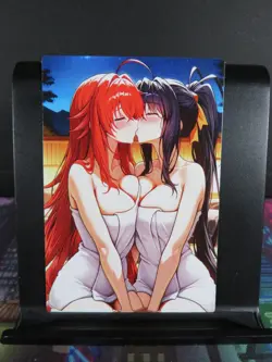 Akeno & Rias High School DxD Custom Art Card NM Anime Sexy Waifu Collectible - Image 1
