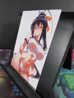 Akeno Himejima High School DxD Custom Art Card NM Anime Sexy Waifu Collectible - Image 2