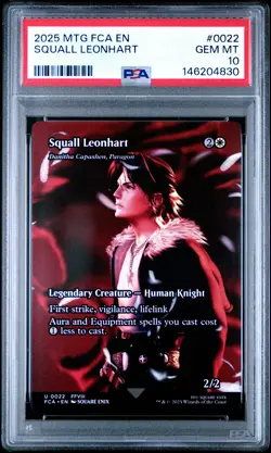 2025 MTG FINAL FANTASY THROUGH THE AGES #0022 SQUALL LEONHART PSA 10 - Image 1